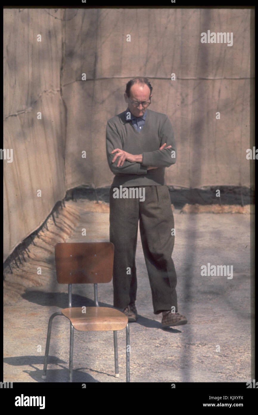 Adolf Eichman dans la prison de Ramle1961 Banque D'Images