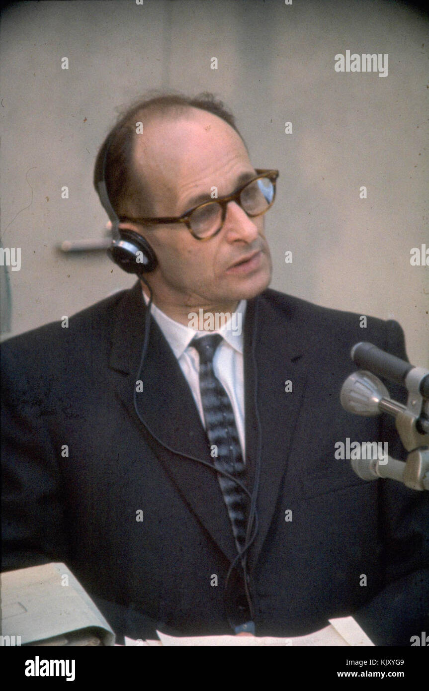 Adolf Eichmann au procès1961 Banque D'Images
