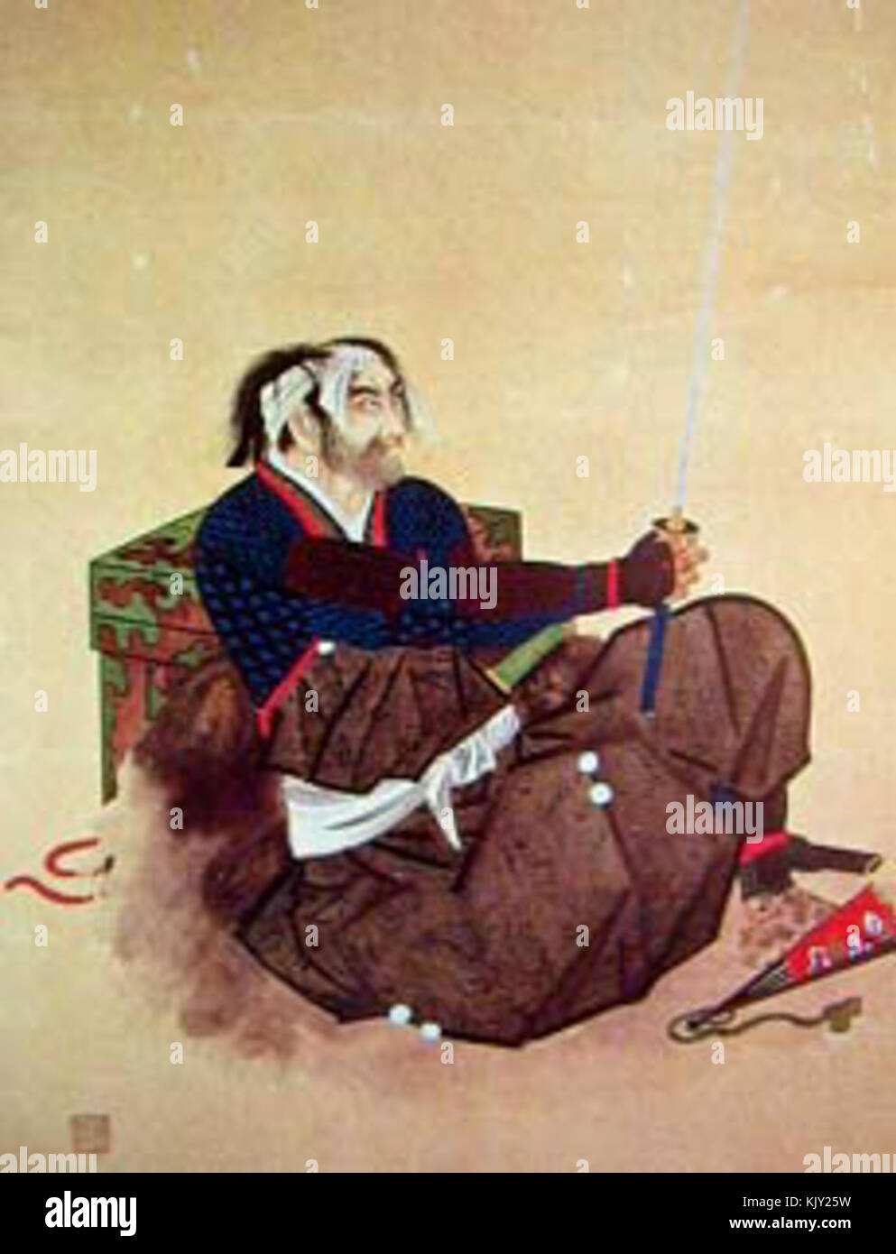 Akiyama Nobutomo est un éminent personnage historique japonais connu pour son implication dans les affaires militaires et politiques à la fin de l'époque d'Edo. Banque D'Images