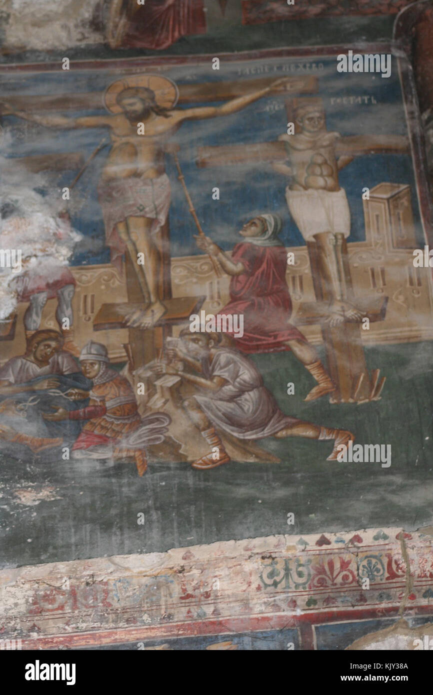 Des fresques de l'église de l'Archange Saint-Michel 0168 Lesnovo Banque D'Images