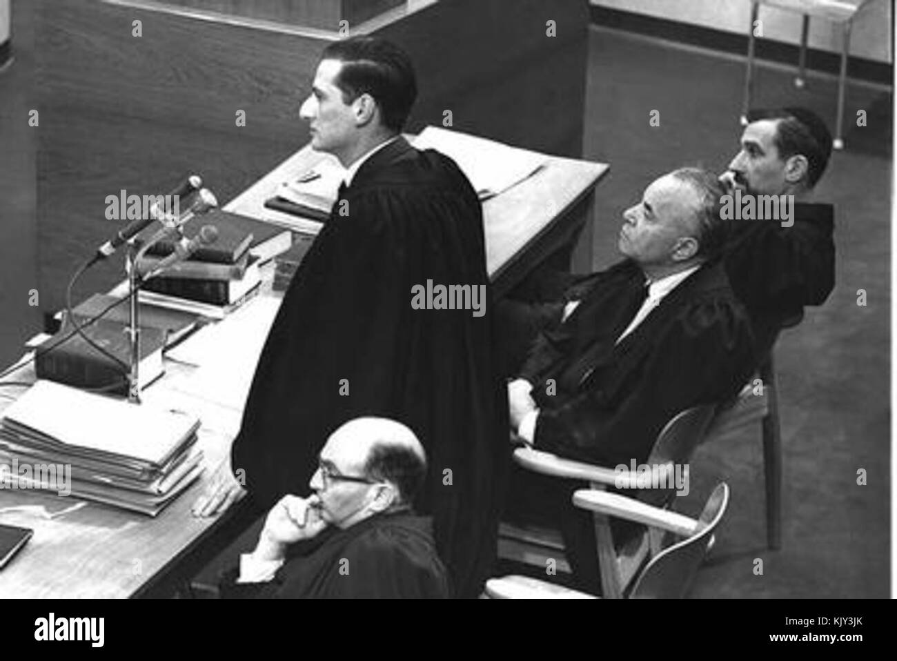 Gavriel Bach au procès Eichman Banque D'Images