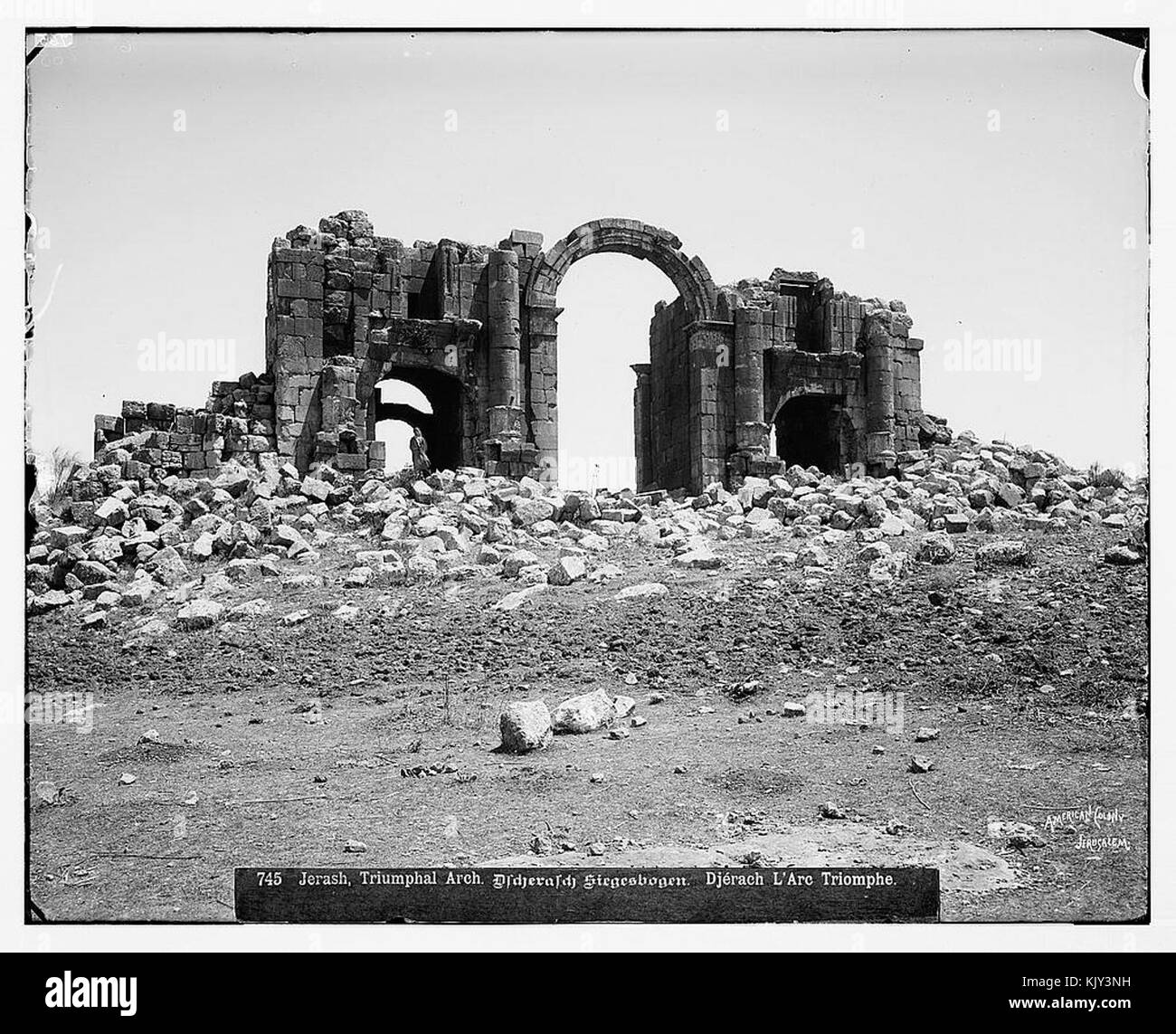 Jerash Triumphal Arch Banque D'Images