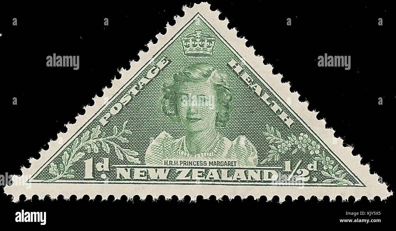 Cette image, intitulée *timbre NZ Margaret Triangle 1943*, représente un élément important de l'histoire en 1943, peut-être lié au rôle de la Nouvelle-Zélande dans le monde pendant la seconde Guerre mondiale. Elle représente le contexte historique de cette époque. Banque D'Images