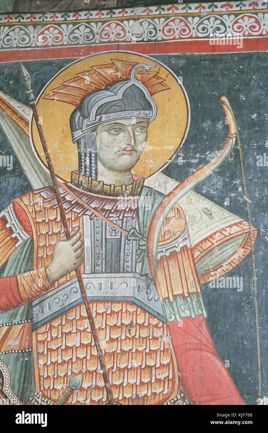 Des fresques de l'église de l'Archange Michael Lesnovo 030 Banque D'Images