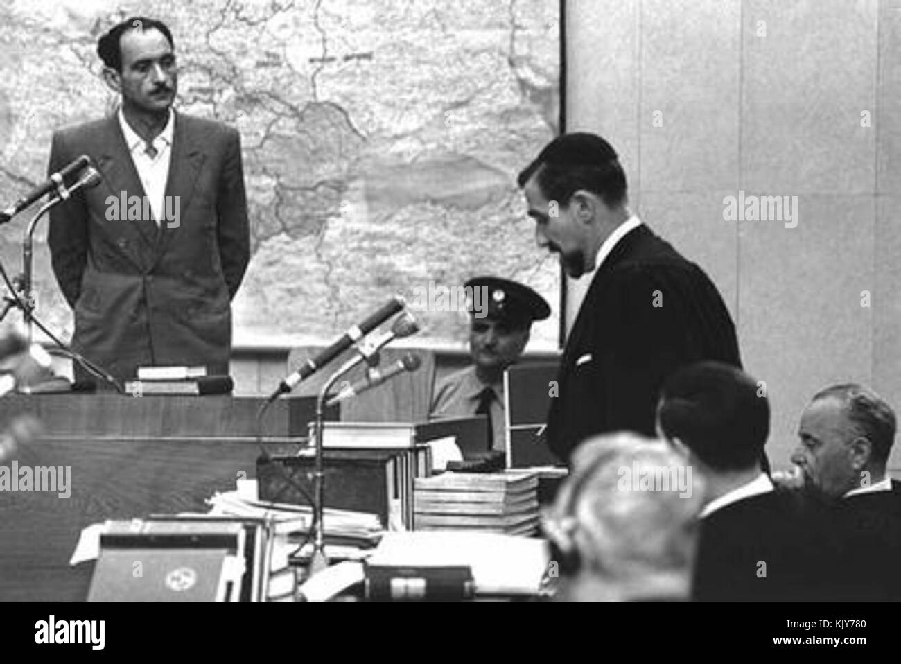 Greenspan témoignage au procès Eichman1961 Banque D'Images