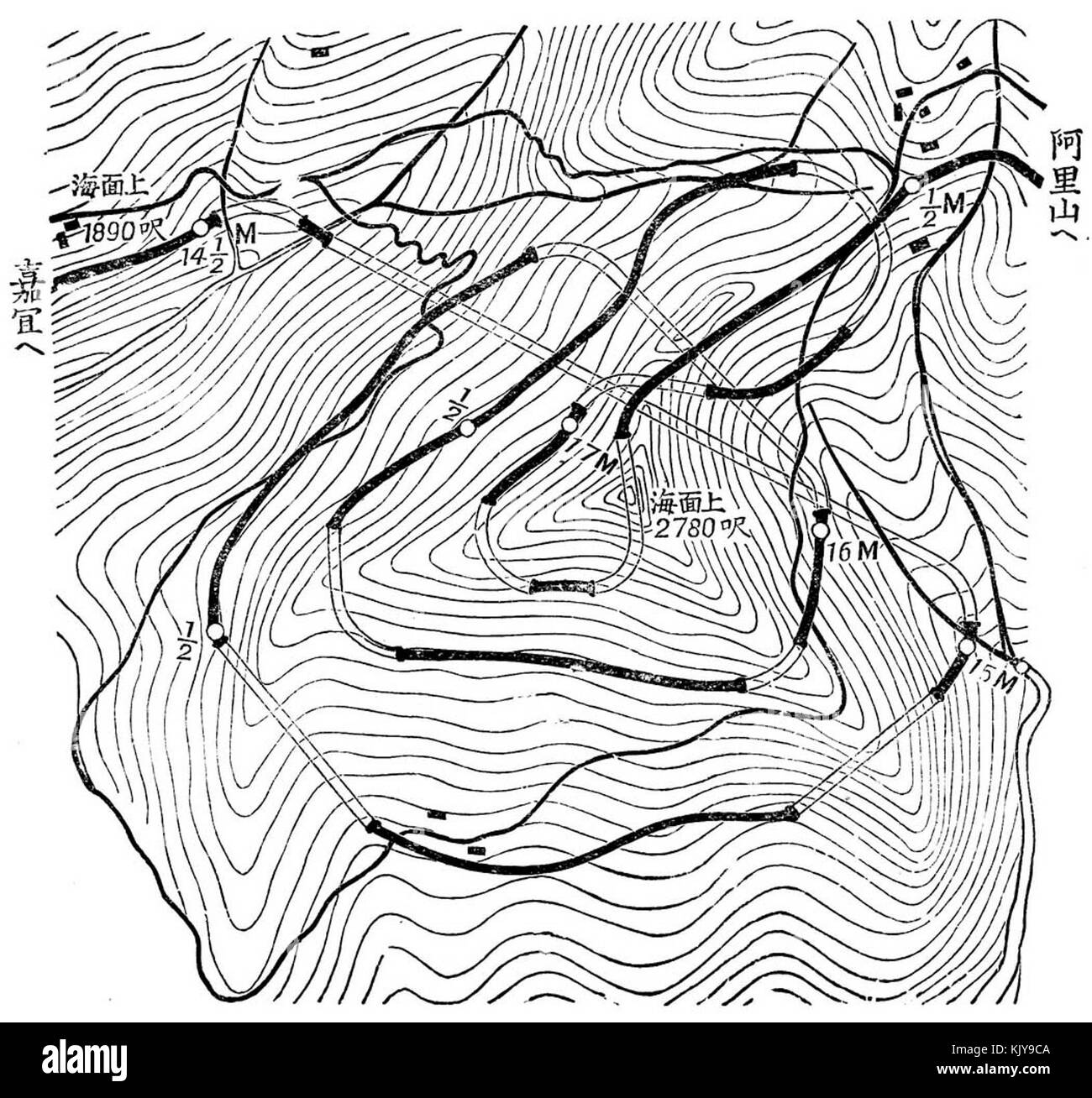 Référence à un tunnel, probablement dans un contexte d'infrastructure ou historique, avec un identifiant unique '114' associé à sa construction ou à son utilisation. Banque D'Images