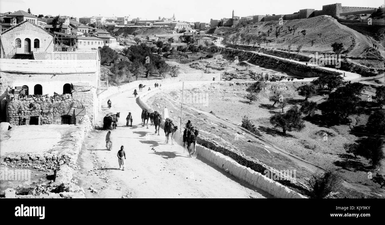 Première Vision de Jérusalem par le sud. Entre 1898 et 1907. matpc.06533 Banque D'Images