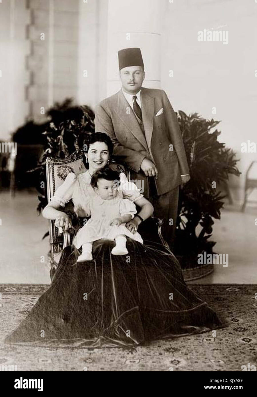 Farouk officiel de la famille Banque D'Images