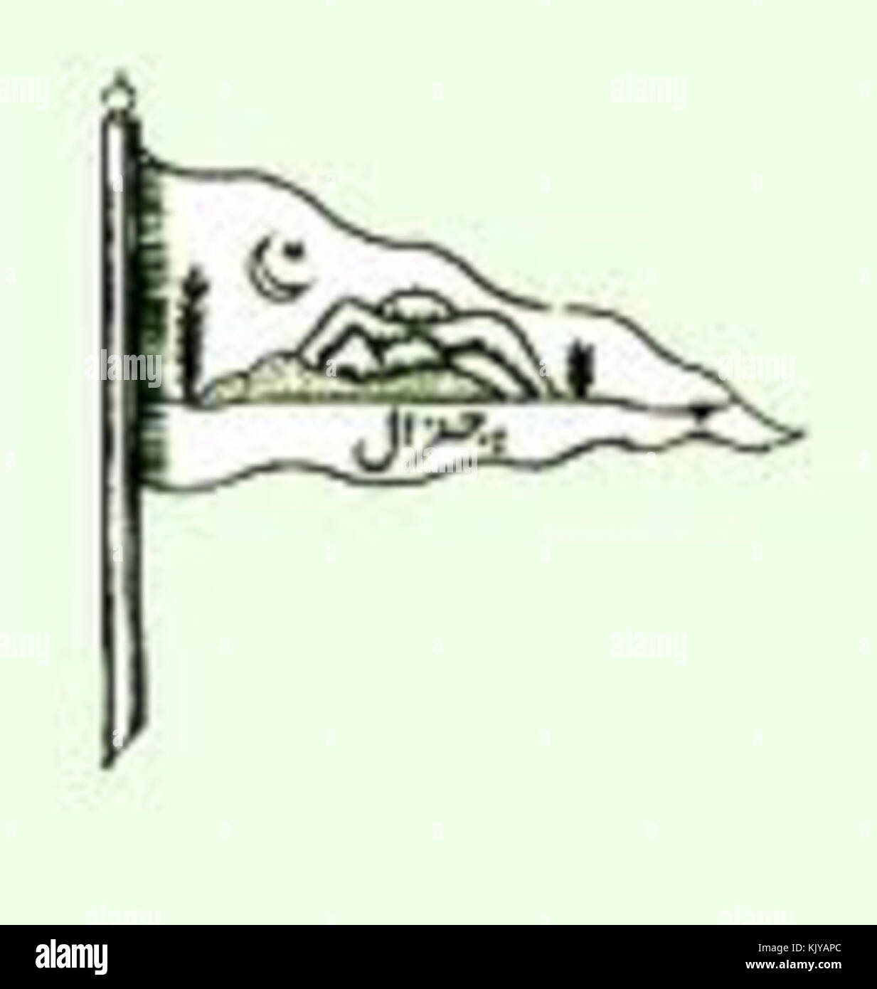 Drapeau de l'état de Chitral Banque D'Images