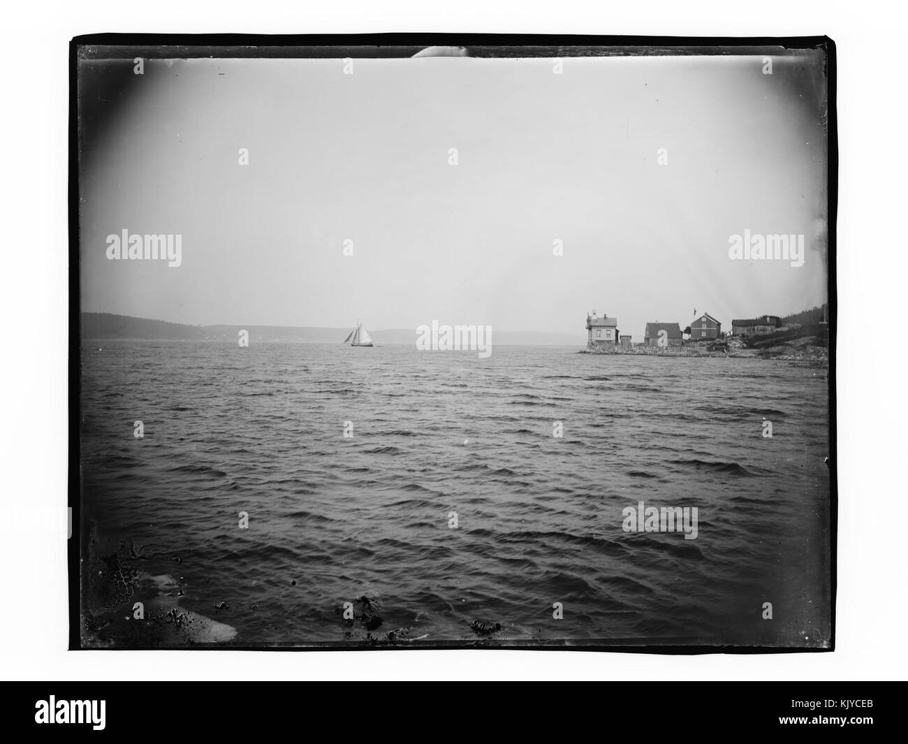 Hurum Filtvet ary med fyrvokterbolig gamle NB MS G4 0330 Banque D'Images