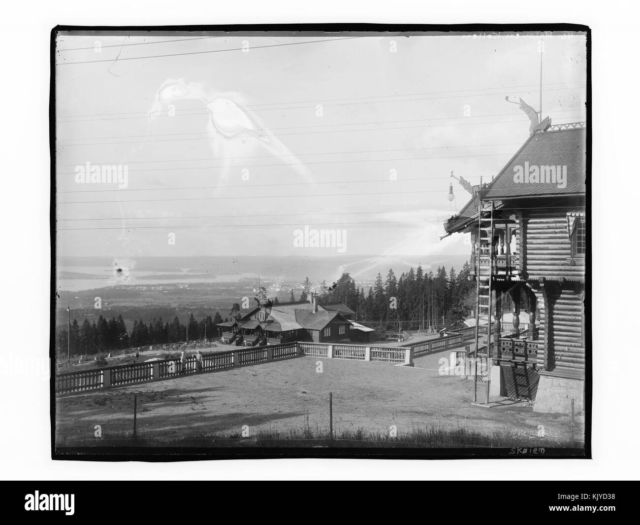 V.Aker. Holmenkollen. Sportstuen Turisthotel NB MS G4 0324 Banque D'Images