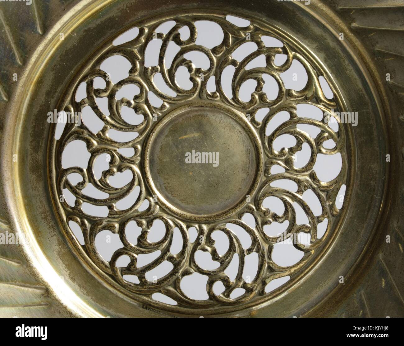 L'argent fait main ciselé Banque D'Images