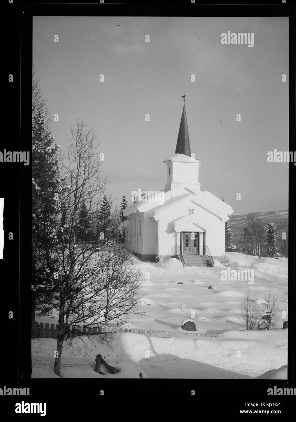 Geilo kirke nb digifoto 2015012300051 NB MIT FNR 19374 Banque D'Images