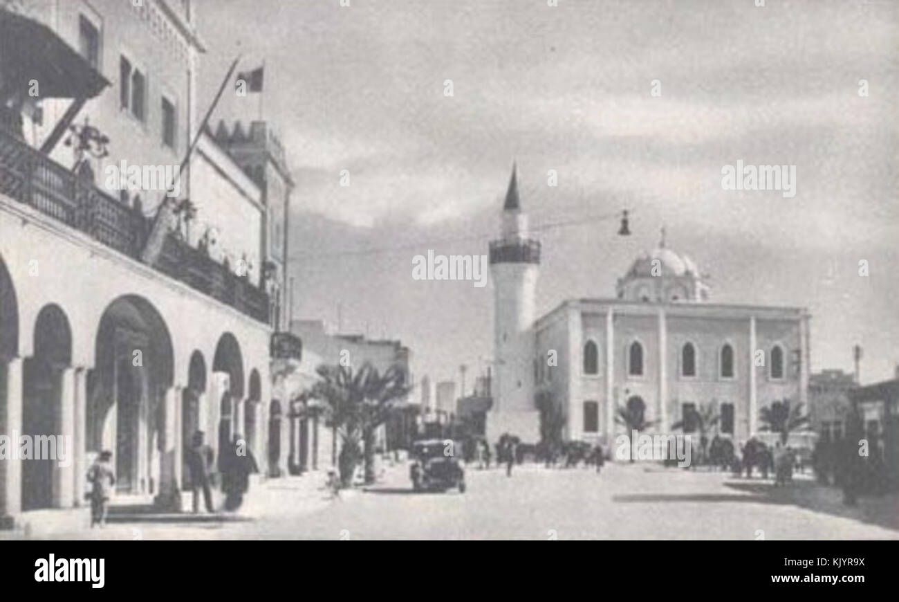 La place de la municipalité de Benghazi Banque D'Images