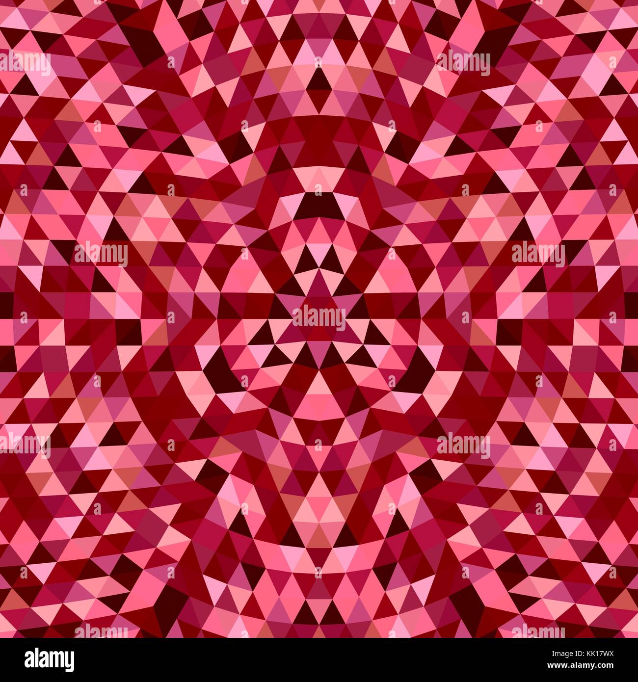 Triangle géométrique ronde mandala kaleidoscope - fond vecteur numérique symétrique modèle de conception à partir de triangles Illustration de Vecteur