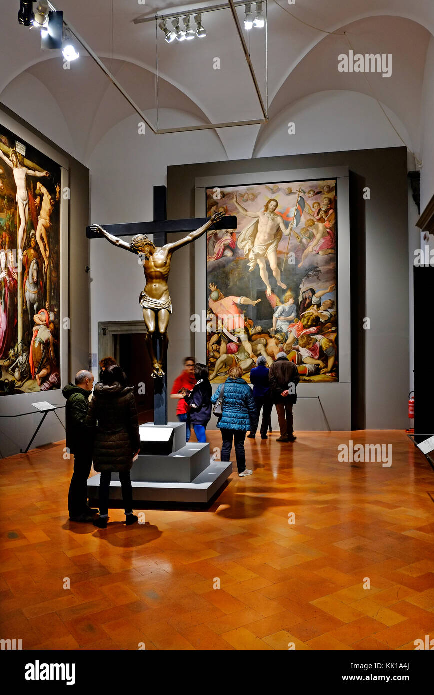 Dans l'intérieur du Palazzo Strozzi, Florence, Italie Banque D'Images