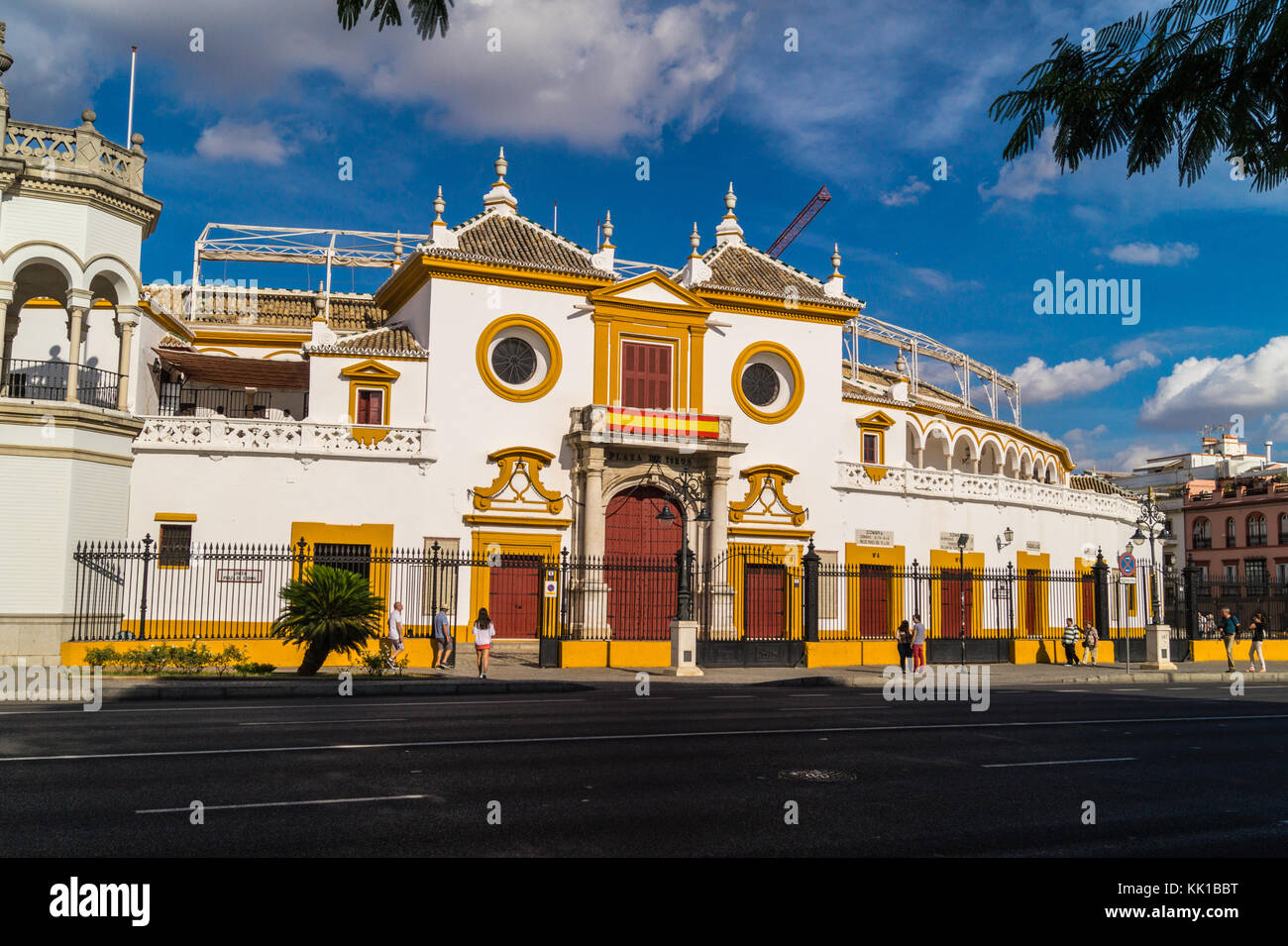 (Les arènes de Plaza de Toros de la Real Maestranza de Caballería de Sevilla), 1749, Séville, Andalousie, Espagne Banque D'Images