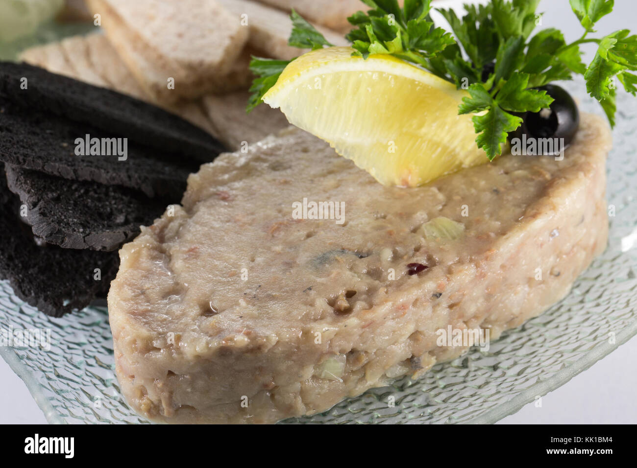 Close up de pate de poisson. Banque D'Images