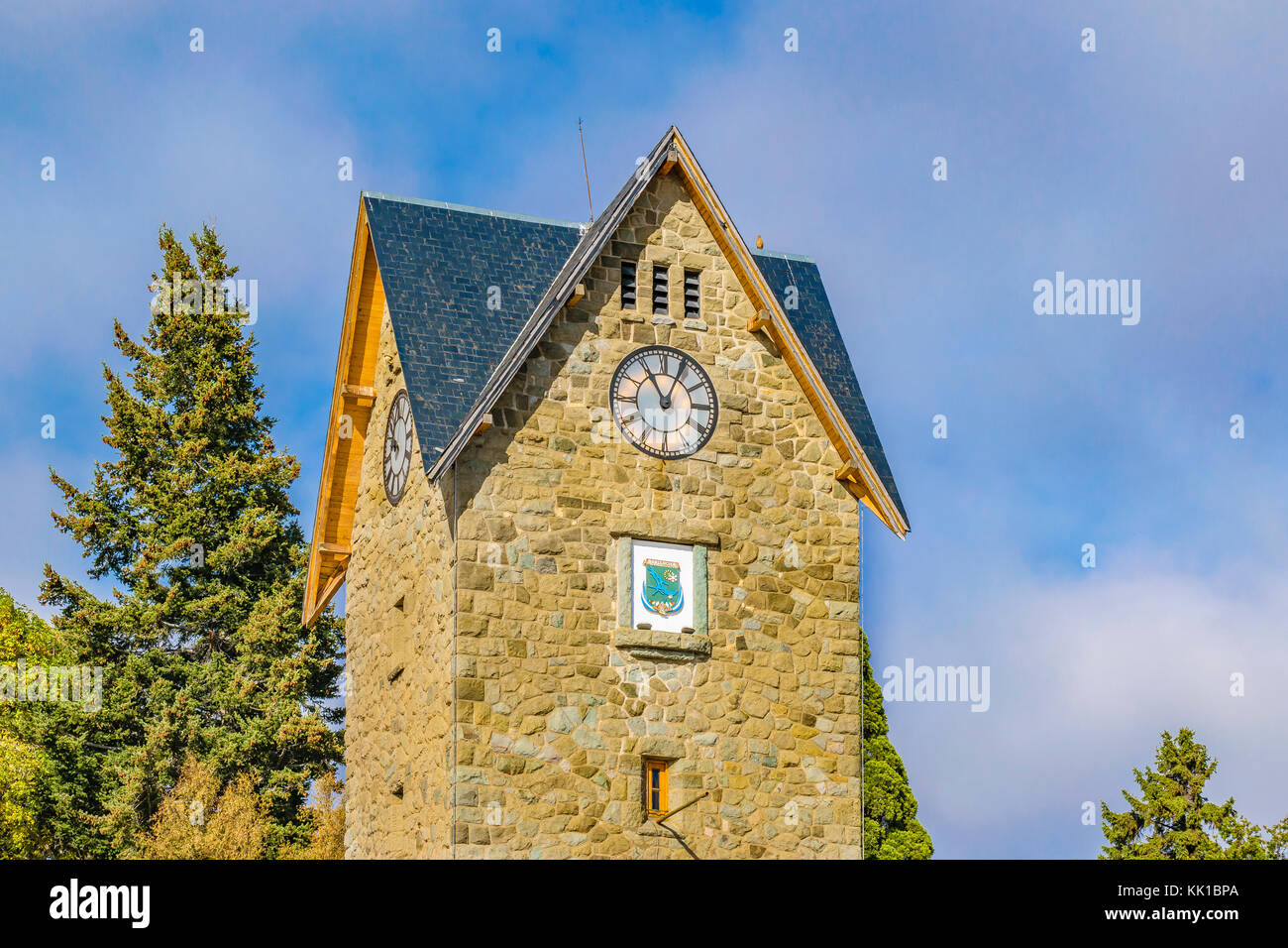 Civic Centre landmark building à San Carlos de Bariloche, Argentine Banque D'Images