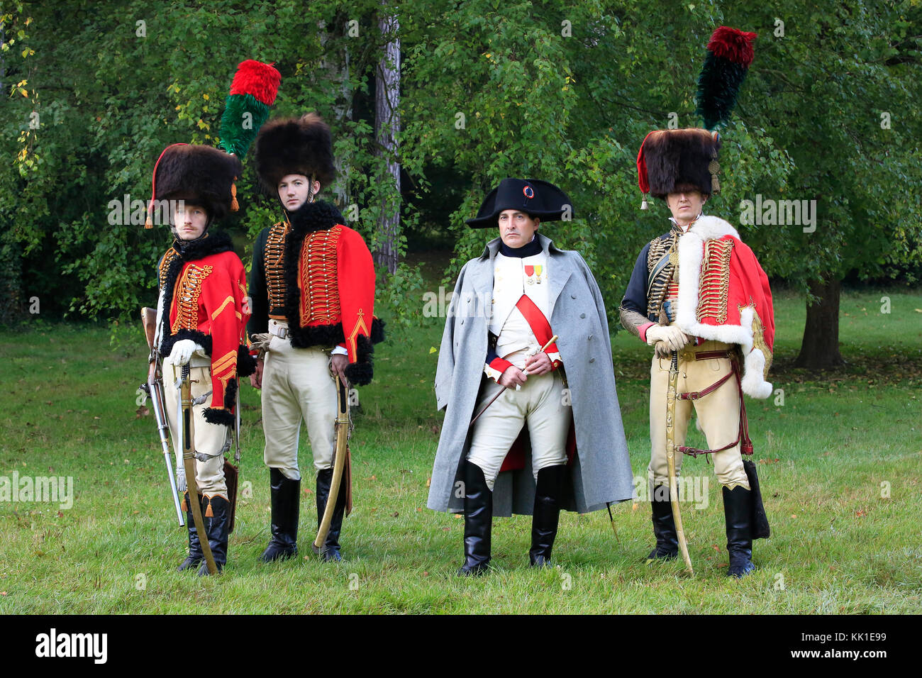 Napoléon Bonaparte, empereur des Français (1769-1821) avec l'Chasseurs