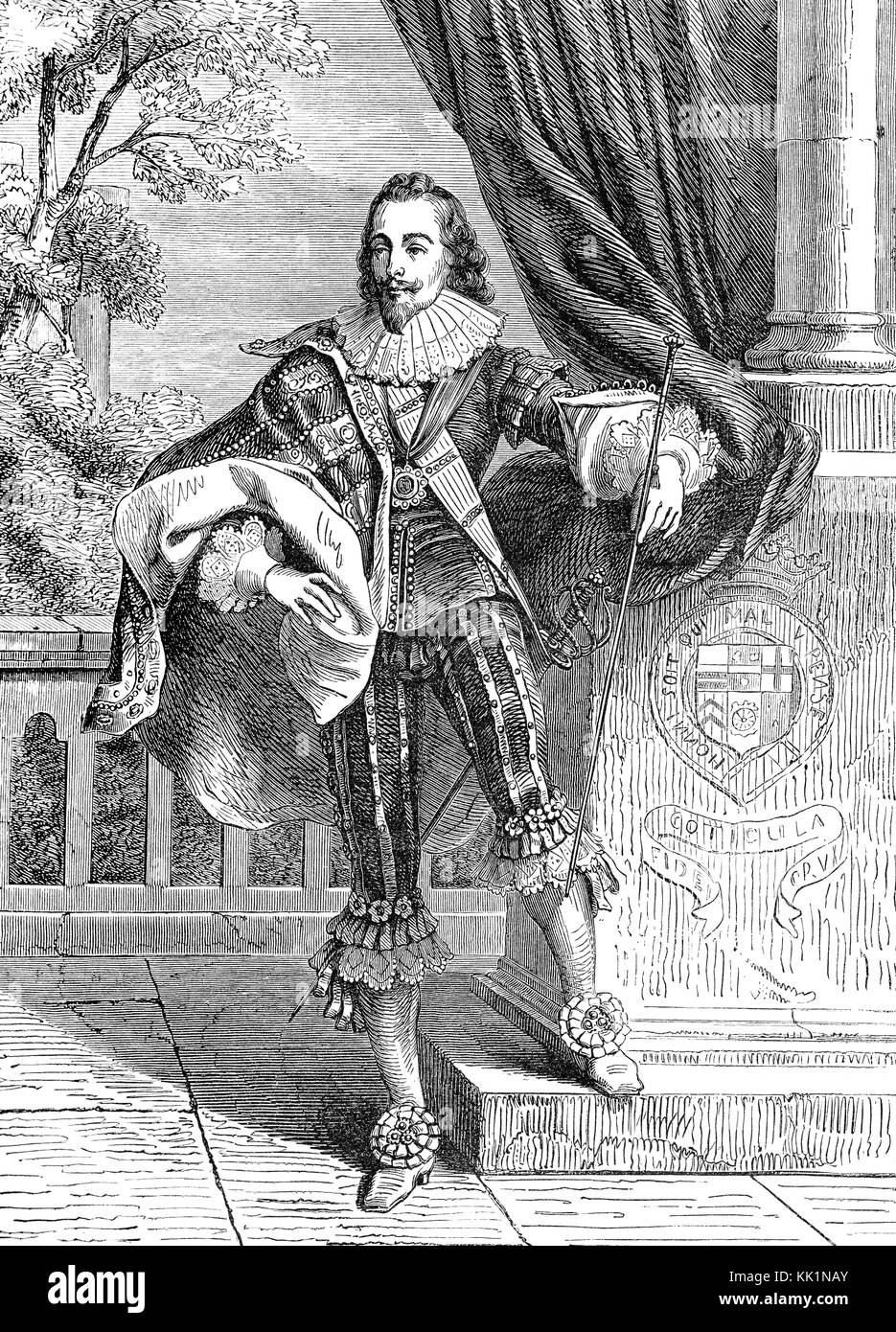 George Villiers, 1 duc de Buckingham, 1592 - 1628, un courtisan anglais, homme d'État et mécène de l'art Banque D'Images