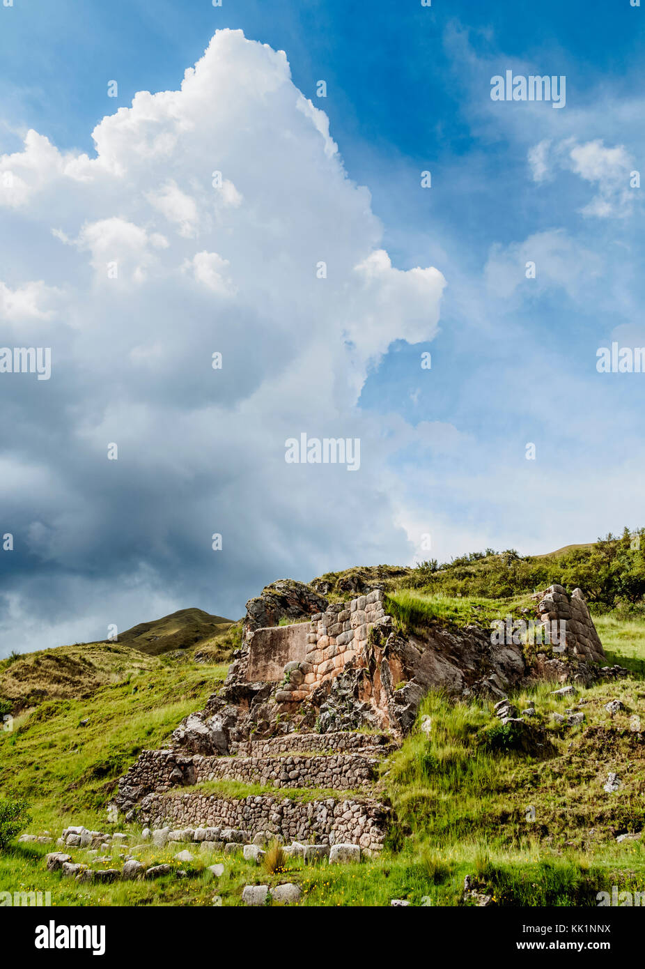 Ruines de Tambomachay, région de Cusco, Pérou Banque D'Images