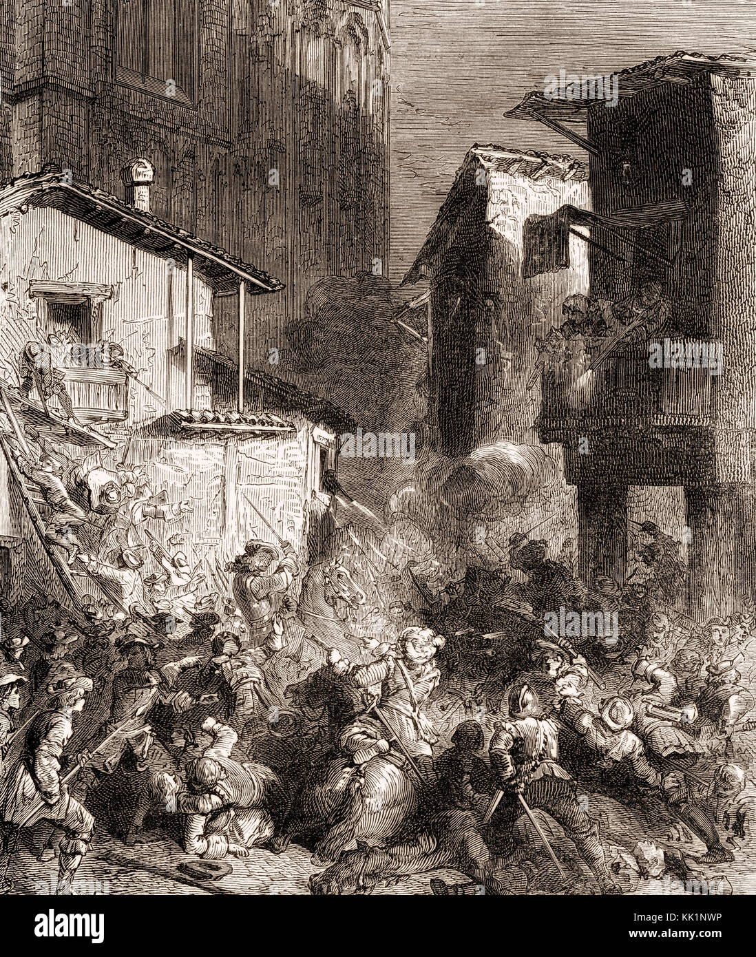 Les troupes françaises au siège de Fribourg, guerre de Hollande, Dutch War, 1677 Banque D'Images