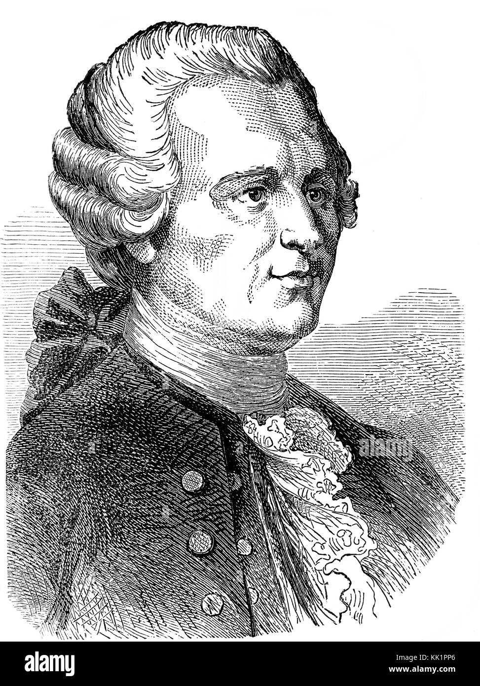 Jean-Baptiste le Rond d'Alembert, 1717-1783, un mathématicien français, scientifique américain, physicien, philosophe Banque D'Images