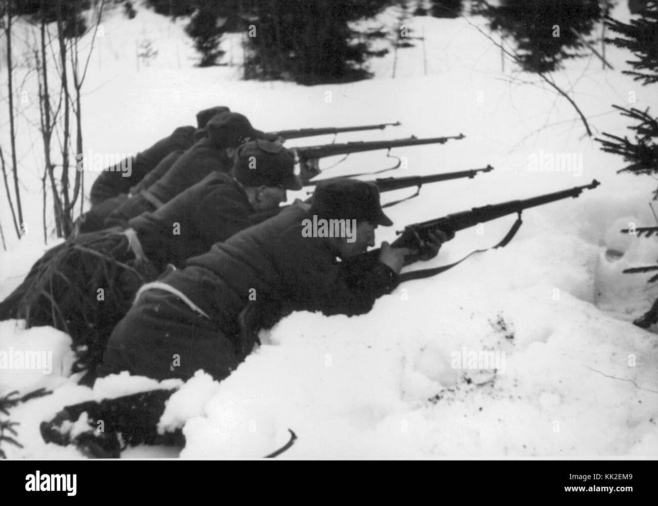 Soldats norvégiens dans le pays à l'extérieur de Beattock 142348398741 Banque D'Images