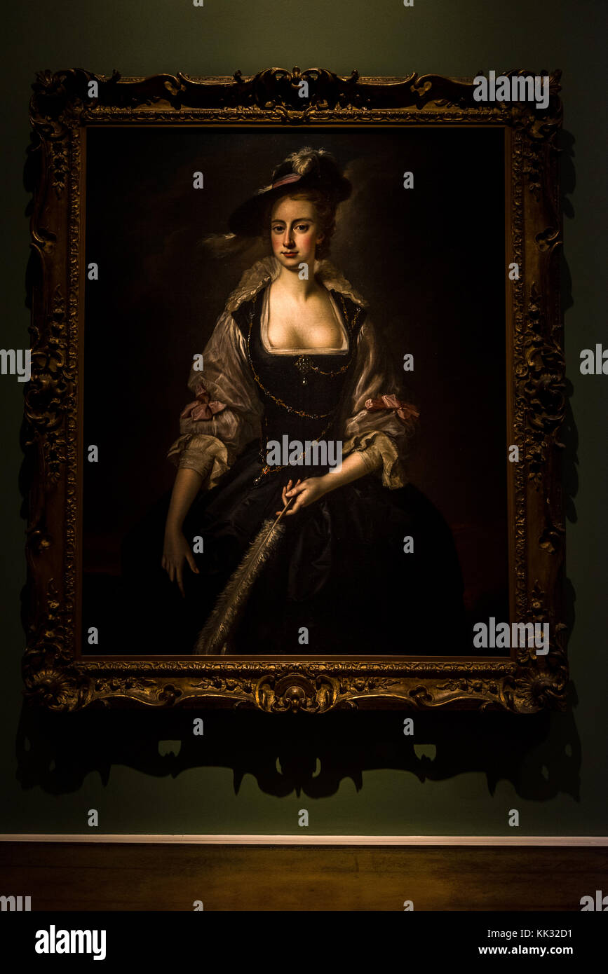 Los Angeles, USA – 6 octobre 2016 : 1757 Mary Panton, duchesse Ancaster par Thomas Hudson. Bibliothèque Huntington, collections d'art et jardins botaniques Banque D'Images