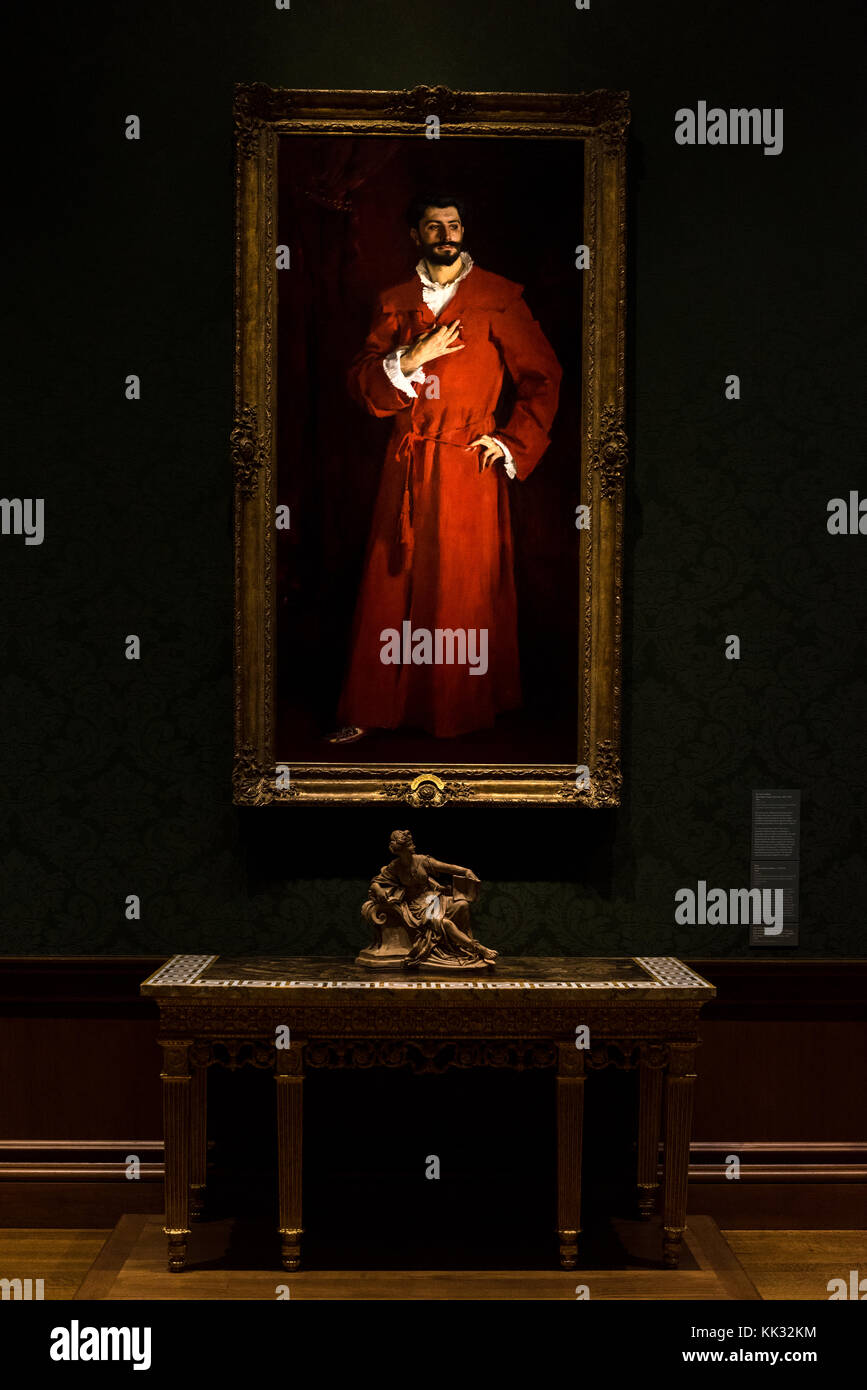 Los Angeles, États-Unis – 6 octobre 2016 : portrait de Samuel Jean Pozzi par John Singer Sargent en 1881. La bibliothèque Huntington, collections d'art et GA botanique Banque D'Images