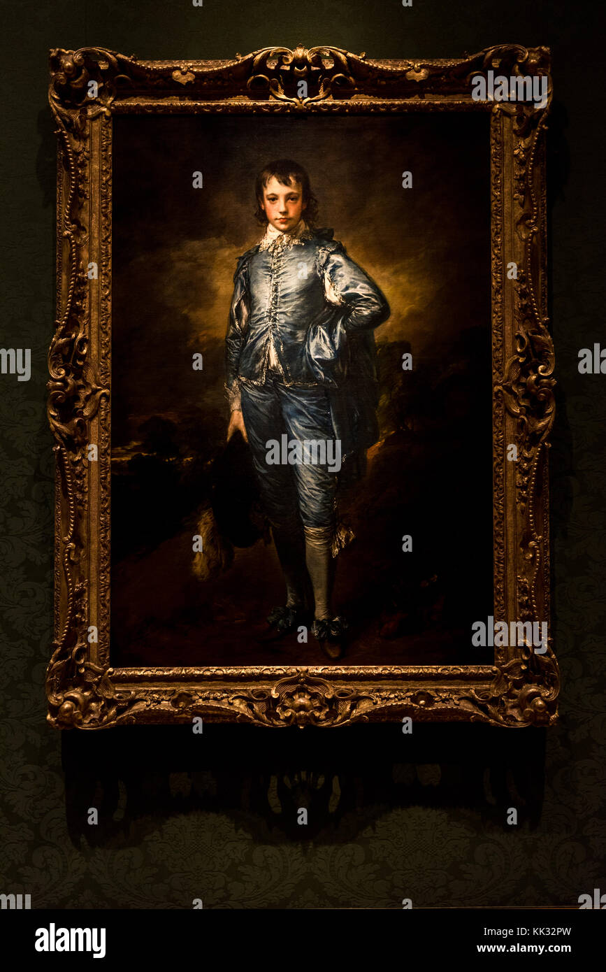 Los Angeles, États-Unis – 6 octobre 2016 : The Blue Boy (1779) est un portrait à l'huile de Thomas Gainsborough. Bibliothèque Huntington, Art Collectio Banque D'Images