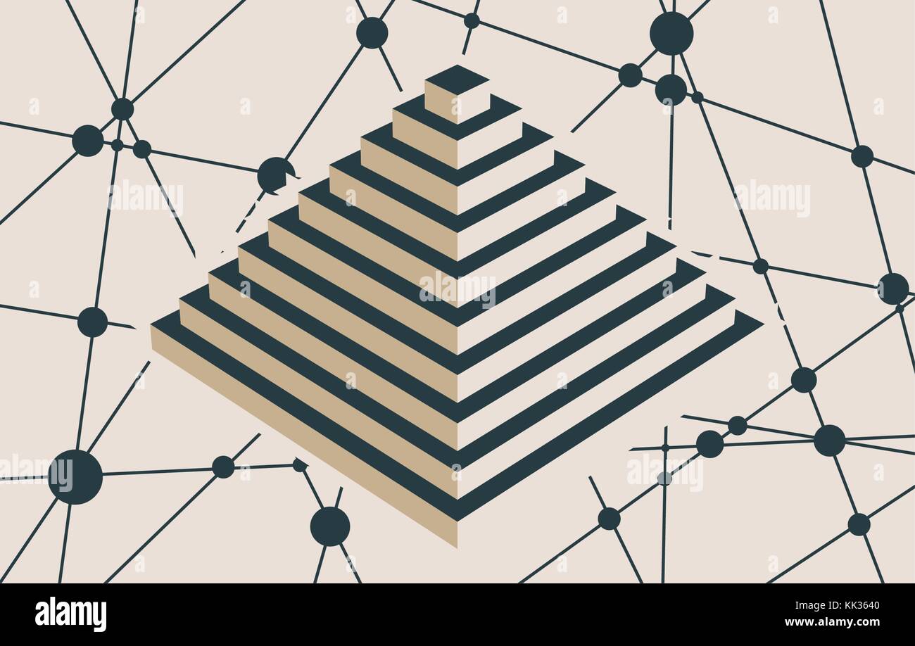 L'isométrie pyramide volumétrique Illustration de Vecteur