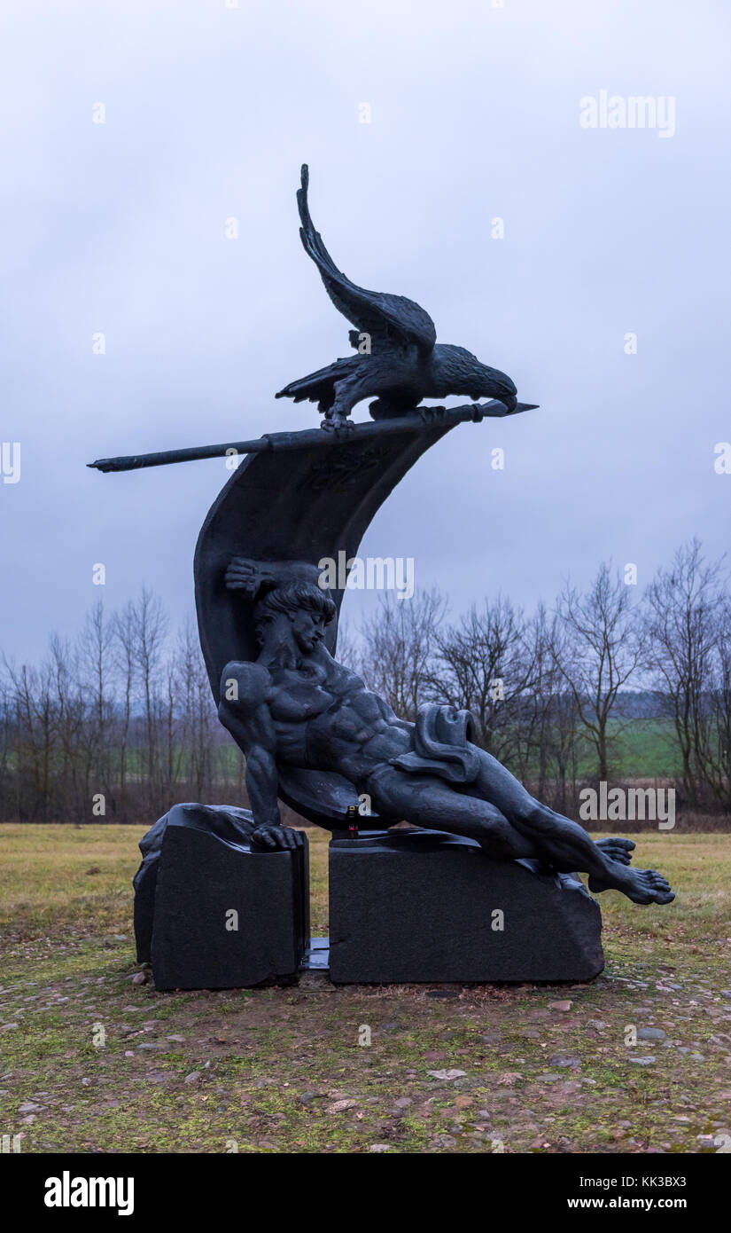 Monument suisse à Studianka en Biélorussie Banque D'Images