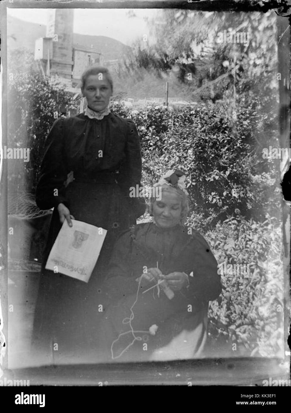 Cybèle Ethel Kirk et Sarah Jane Kirk en 1895 Banque D'Images