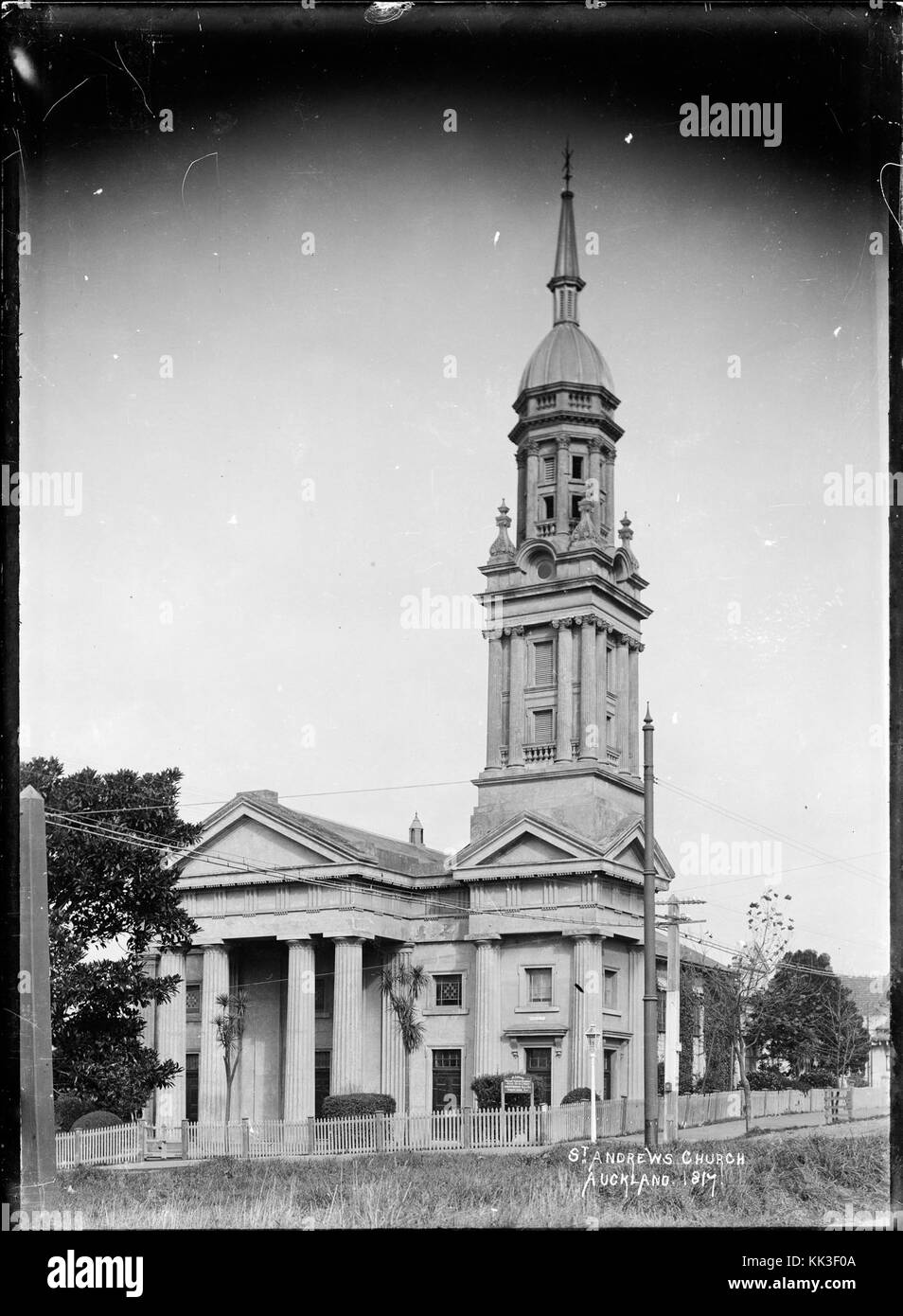 L'église presbytérienne Saint Andrew's, Auckland, entre 1900 1930 Banque D'Images