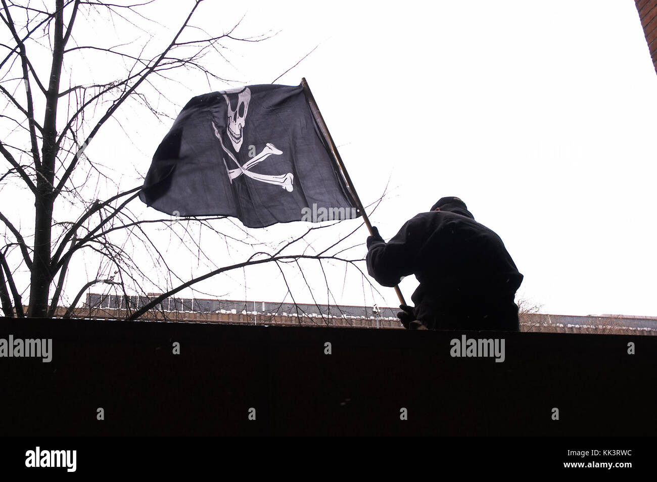 Drapeau pirate au cours de procès TPB Banque D'Images