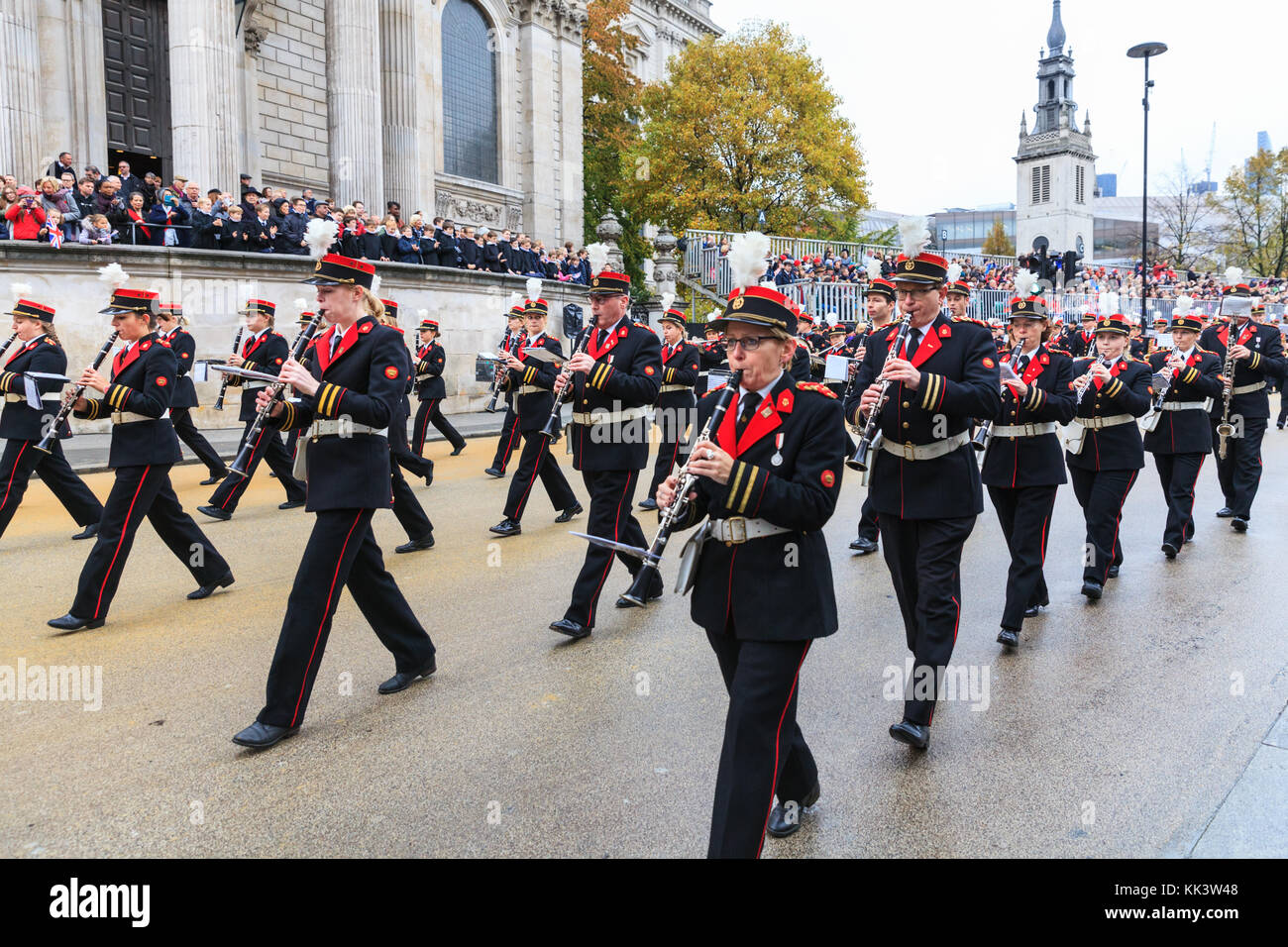 The Royal Wind Orchestra Sainte Cécile de Eijsden (NL) 2017 Parade du maire Lord dans la ville de Londres, Londres, Royaume-Uni Banque D'Images