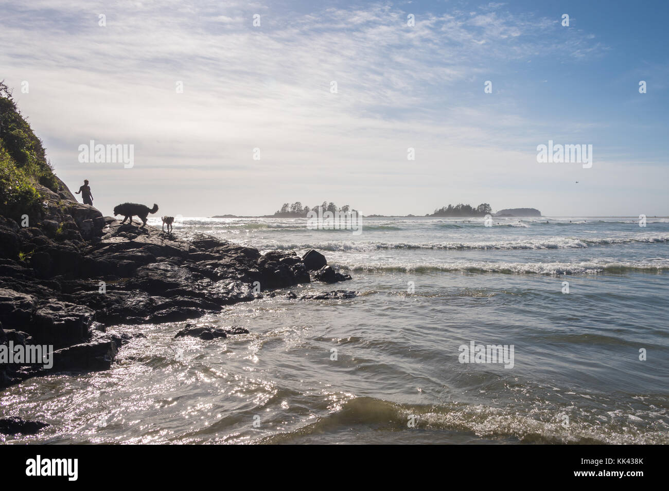 Plage de Chesterman près de Tofino, C.-B., Canada (septembre 2017) Banque D'Images