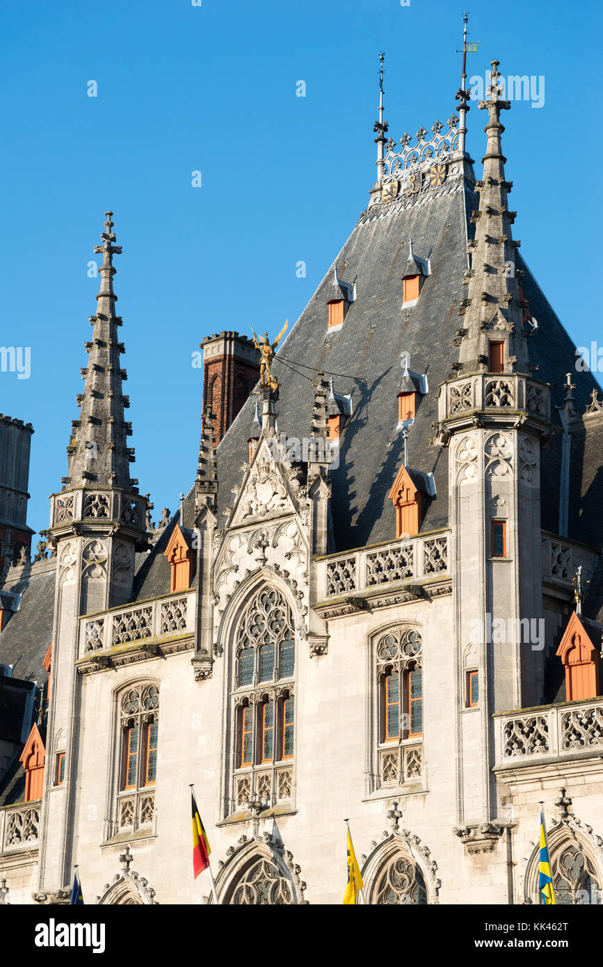 Provinciaal Hof - province cour utilisée comme un gouvernement de rencontre. Bruges, Belgique Banque D'Images