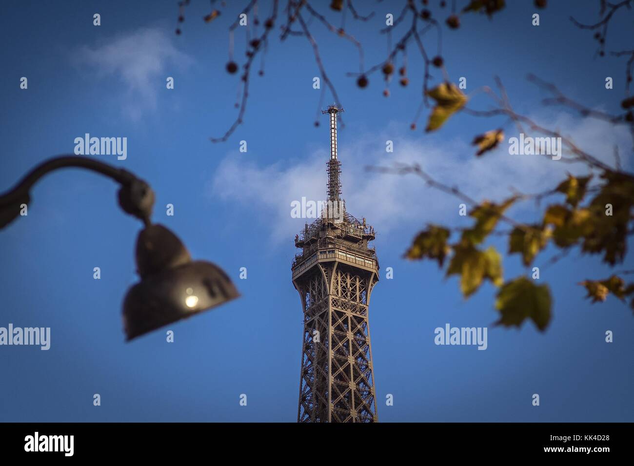 Tour Eiffel - 25/11/2012 - France / Ile-de-France (région) / Paris - la Tour Eiffel, Paris en automne. - Sylvain Leser / le Pictorium Banque D'Images