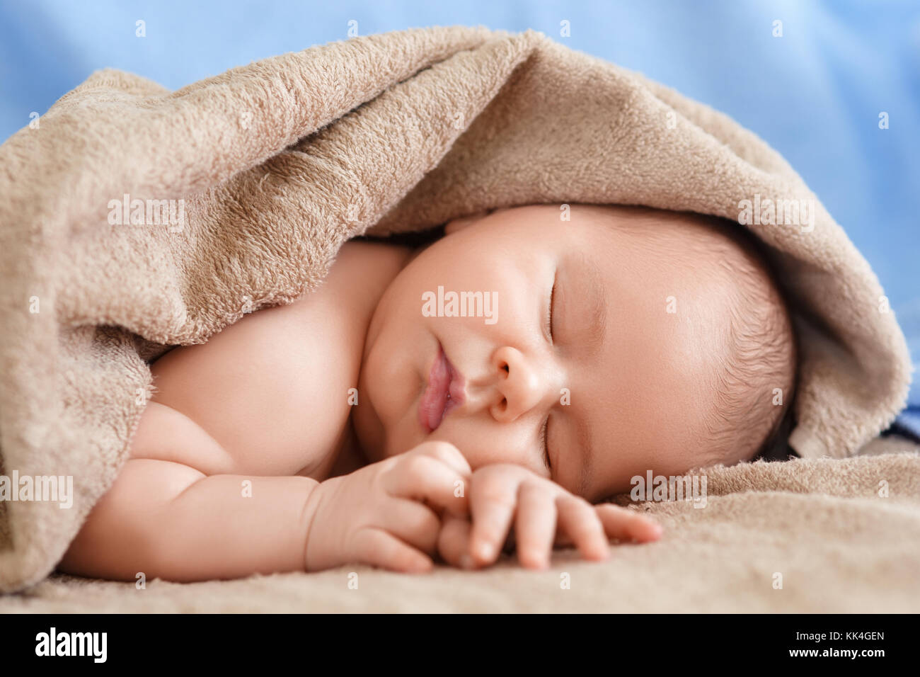 Garçon nouveau-né sommeil Banque D'Images