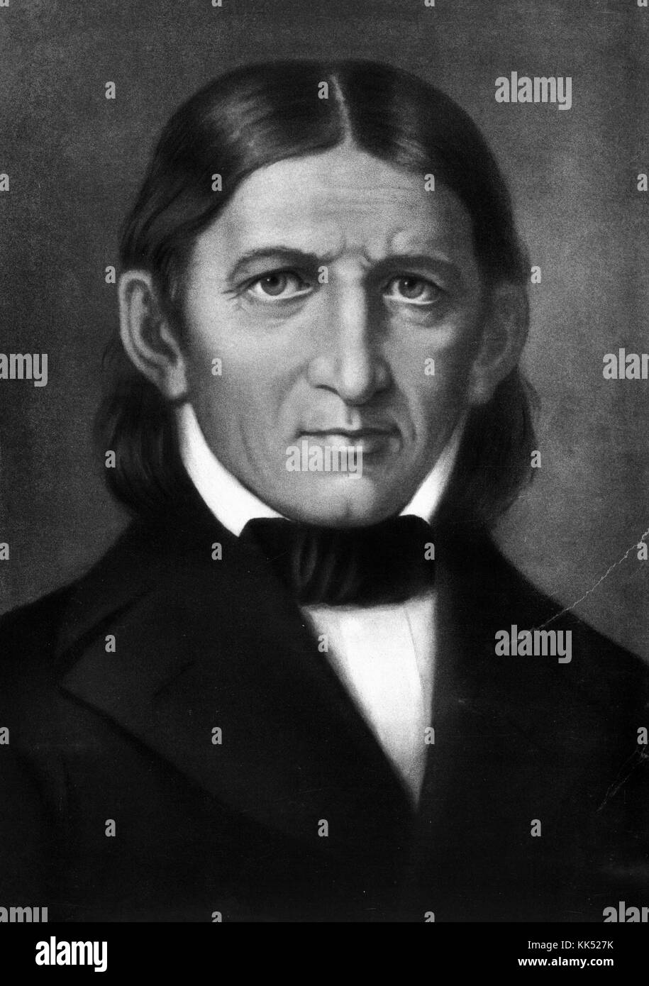 Une gravure d'un portrait de Friedrich Frobel, c'était un théoricien de l'éducation allemande qui est considérée comme une figure centrale dans la création de l'enseignement moderne, il a créé le concept de la maternelle et a inventé le mot, 1900. À partir de la Bibliothèque publique de New York. Banque D'Images