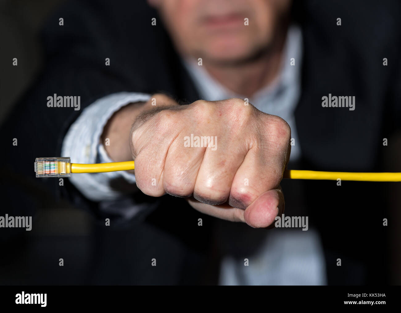 La vitesse d'internet d'étouffement de la haute direction pour la neutralité du net concept Banque D'Images