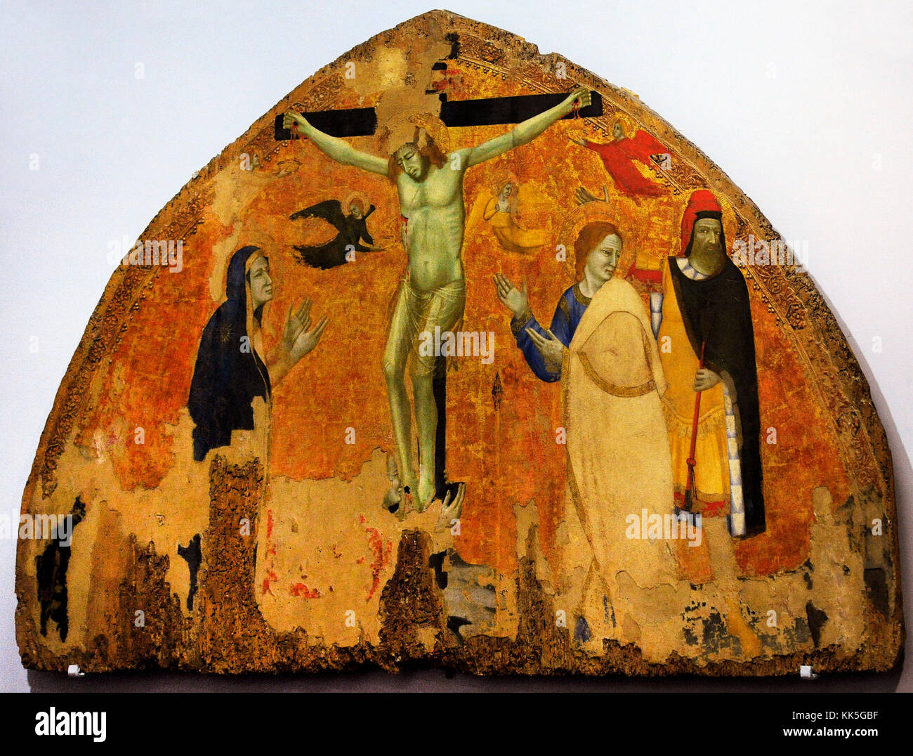 Roberto de oderisio (ca.1335-1382). Peintre italien. crucifixion, ca.1335. Musée national de Capodimonte. naples. L'Italie. Banque D'Images