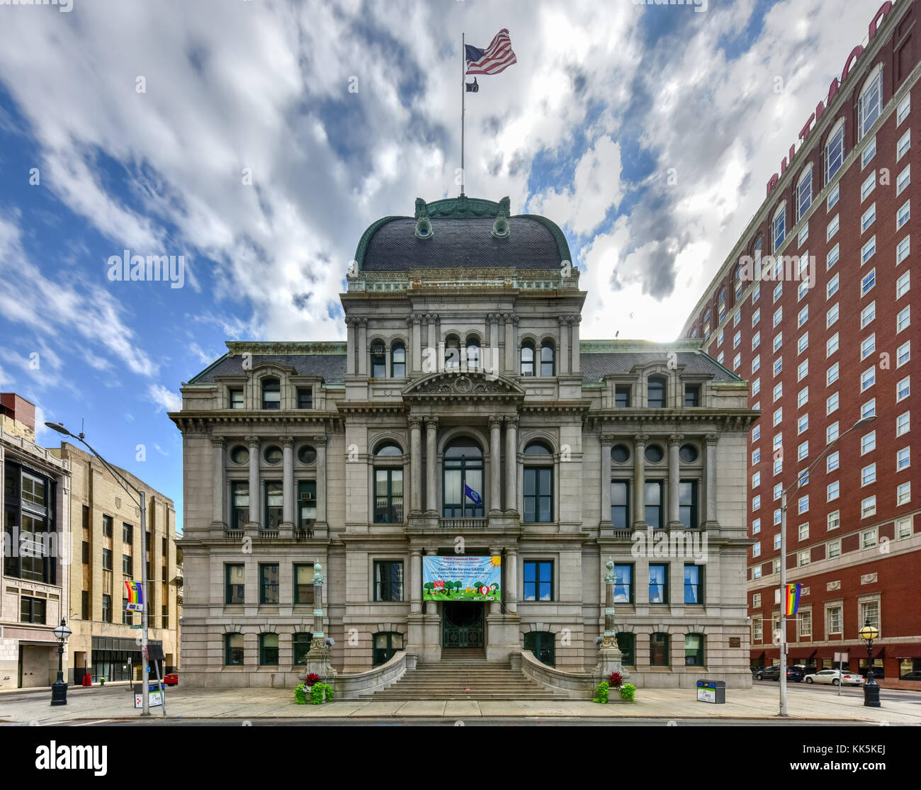 Providence city hall est le centre de l'administration municipale à Providence, Rhode Island et est situé à l'extrémité sud-ouest de kennedy plaza. Banque D'Images