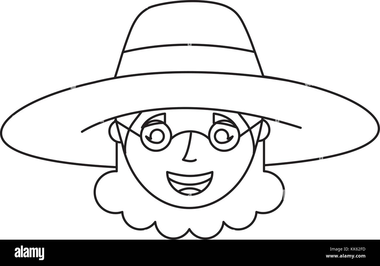 Vieille Femme dame mamie cartoon Illustration de Vecteur