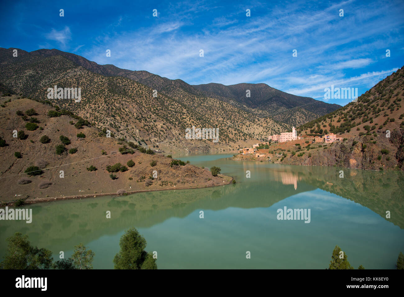 Lake ouirgane à imlill vallée, Maroc Banque D'Images