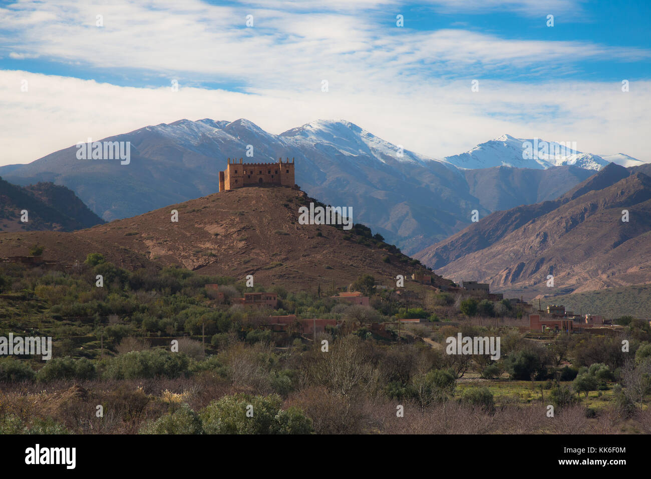 Goundafi célèbre kasbah au maroc, imlill valley Banque D'Images