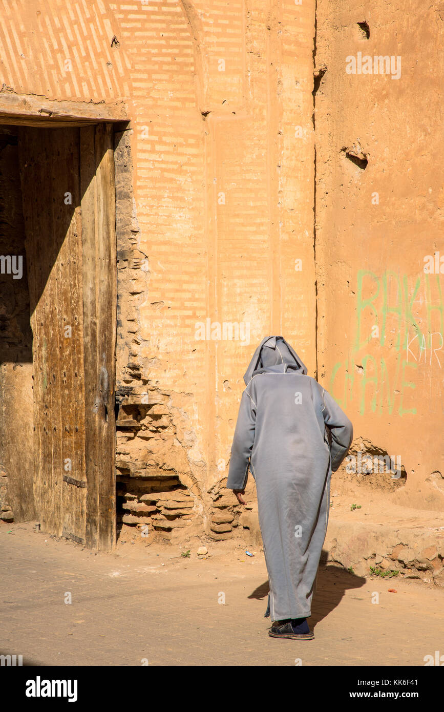 Mur de château mediëval à Taroudant, Maroc Banque D'Images